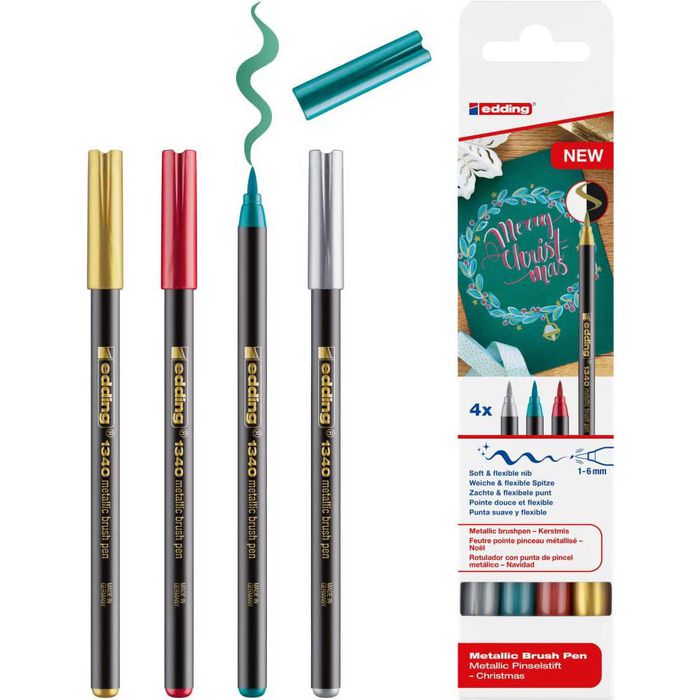1340 Metallic Brush Edding Brush Pen Set Edding Brush-Pen 1340
