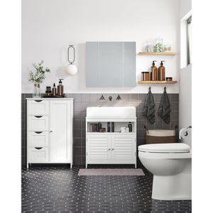 Produktbild für Waschbeckenunterschrank Vasagle BBC02WT, stehend