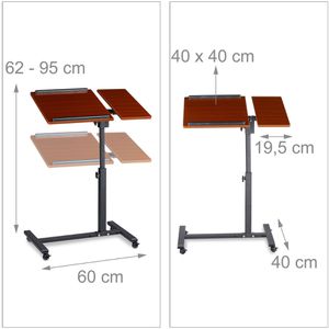 Produktbild für Stehpult Relaxdays Laptoptisch, aus Holz / Metall