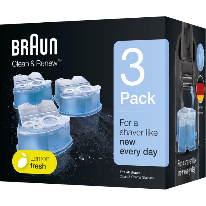 Braun Reinigungskartuschen CCR 3, Clean & Renew, für Braun Serie 3 bis 9, 3  Stück – Böttcher AG