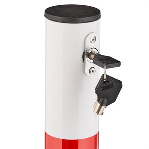Produktbild für Absperrpfosten Relaxdays 100496831481, rot/weiß, aus Metall