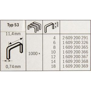 Produktbild für Tackerklammern Bosch Professional 53/10 2609255821