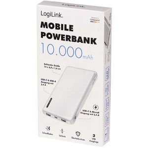Produktbild für Powerbank LogiLink PA0328WRF, 10000mAh