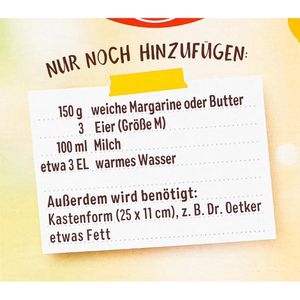 Produktbild für Kuchenbackmischung Dr.Oetker Zitronenkuchen