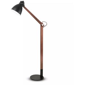 Stehlampe Fabas-Luce Sveva, schwarz/braun, 180 cm