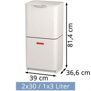 Produktbild für Mülleimer JosephJoseph Totem Max 60 L, stein