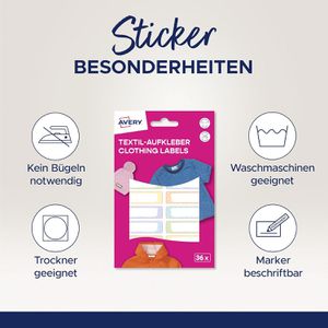 Produktbild für Namensetiketten Zweckform ETVET36M, 6 Pastellfarben
