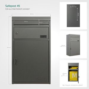 Produktbild für Paketbriefkasten SafePost 900252 ScanPro 45