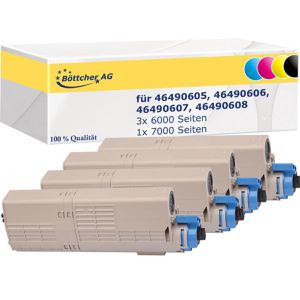 Toner Böttcher-AG für Oki 4649060 Multipack
