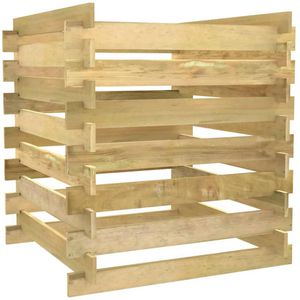 Komposter vidaXL 41656, natur/ grün, aus Kiefernholz