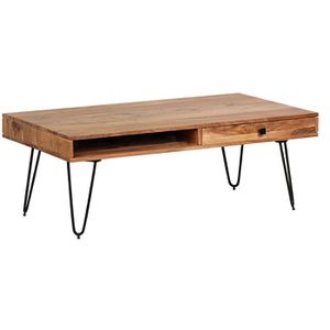 Couchtisch Wohnling Bagli, WL1.514, aus Massivholz, akazie
