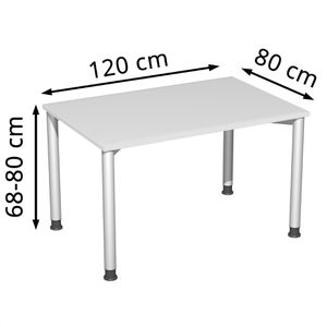 Produktbild für Schreibtisch Geramöbel Flex S-555102-LS, lichtgrau