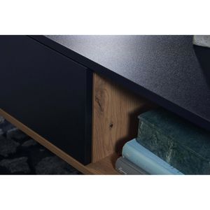 Produktbild für Couchtisch Wohnling WL6.659, aus Holz, schwarz / eiche