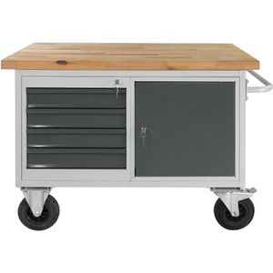 Werkbank ADB 44742, anthrazit, mit Rollen