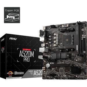 Produktbild für Mainboard MSI A520M PRO DDR4, 7D14-005R