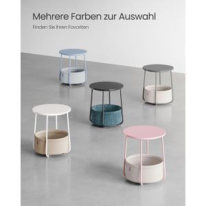Produktbild für Beistelltisch Vasagle LET223G49 zementgrau / weiß