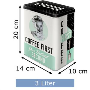 Produktbild für Kaffeedose Nostalgic-Art Coffee First L, aus Metall