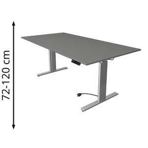 Schreibtisch Kerkmann Move 3 Tube graphit / silber