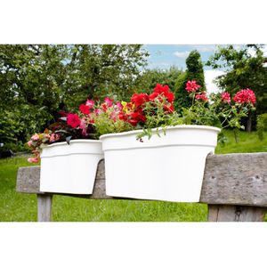 Produktbild für Blumenkasten KHW Flowerclip XL, weiß