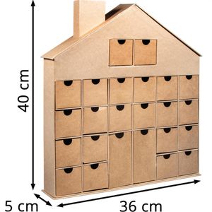 Produktbild für Adventskalender Rayher 67341521, Pappmaché-Haus