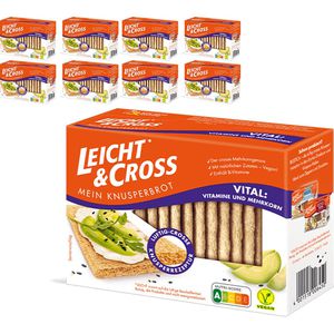 LeichtundCross Knusperbrot Vital, je 125g, 8 Pack