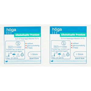Produktbild für Alkoholtupfer Höga Premium, Vliesstoff