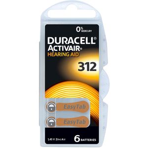 Hörgerätebatterie Duracell Easy Tab 312