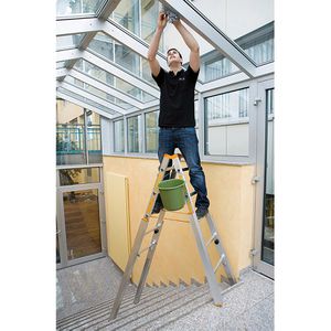 Produktbild für Stehleiter Layher Topic 1061, beidseitig begehbar