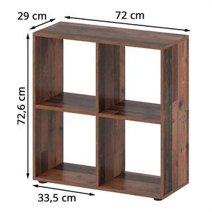 Produktbild für Bücherregal Vicco Tetra, dunkelbraun