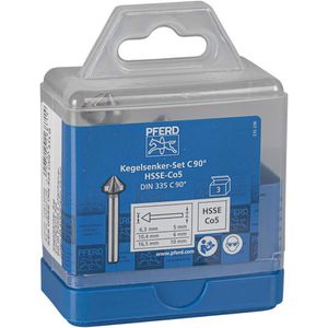 Produktbild für Kegelsenker PFERD-TOOLS 25202155, HSSE, 3-teiliges Set