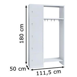 Produktbild für Schließfachschrank Lüllmann 525500, lichtgrau