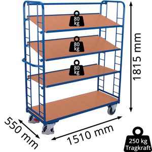 Produktbild für Etagenwagen VARIOfit sw540.202, verstellbare Böden