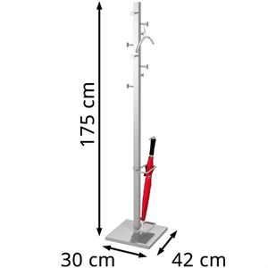 Produktbild für Garderobenständer Kerkmann Slim Line 6223, silber