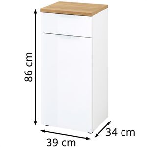 Produktbild für Badschrank Germania Pescara, 2751-513, mit 4 Füßen, weiß/eiche