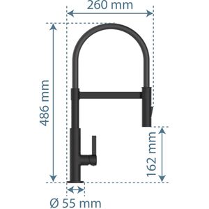 Produktbild für Küchenarmatur Schütte Miami, schwarz matt