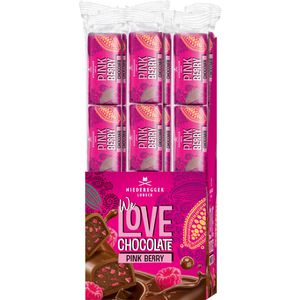 Niederegger Minischokolade We Love Chocolate, Pink Berry, 60 Stück, 750g (15x 50g)