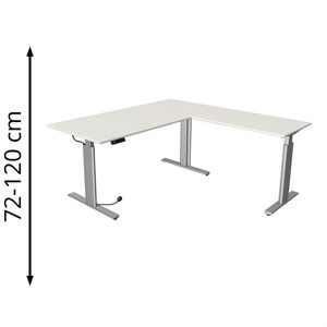 Schreibtisch Kerkmann Move 3 Tube, weiß / silber