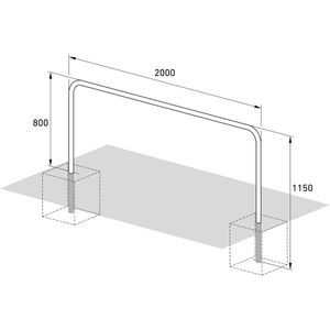 Produktbild für Fahrradständer WSM 9140, Bodenmontage