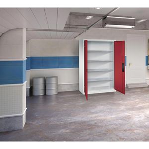 Produktbild für Werkzeugschrank CP-Möbel 8931-052, aus Metall, grau / rot