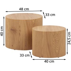 Produktbild für Couchtisch AC-Design Mice, aus Holz, wildeiche