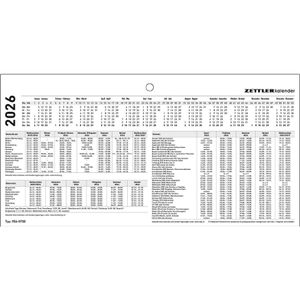 Produktbild für 3-Monatskalender Zettler 956, Recycling, mit Ferienübersicht