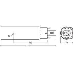 Produktbild für LED-Lampe OSRAM Dulux D/E HF &amp; AC Mains, G24q-1