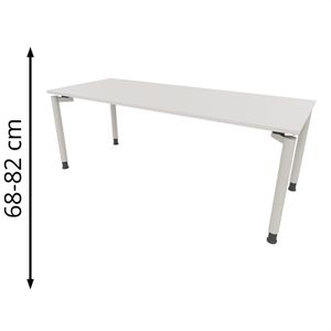 Produktbild für Schreibtisch fm-Büromöbel Fastline fm11, lichtgrau / silber