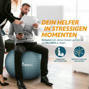 Produktbild für Gymnastikball Tresko Anti-Burst, mit Luftpumpe