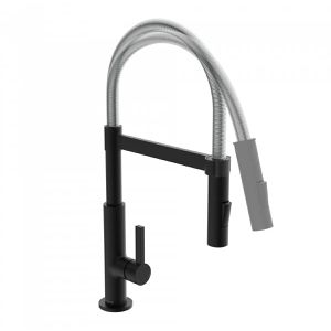 Produktbild für Küchenarmatur Schütte Miami, schwarz / chrom