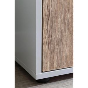 Produktbild für Bücherregal Wohnling WL5.526, weiß / sonoma eiche