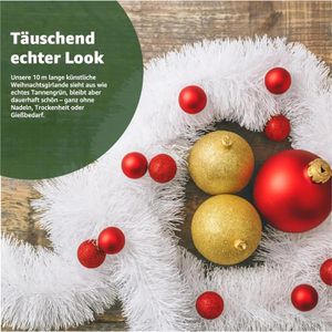 Produktbild für Weihnachtsgirlande TK-Gruppe 598248, weiß, für innen und außen