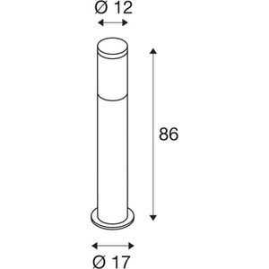 Produktbild für Wegeleuchte SLV F-Pol, Aluminium, anthrazit