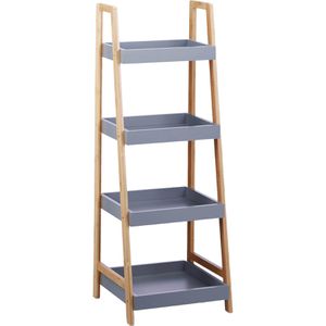Produktbild für Badregal Relaxdays 10022215, aus Bambus, braun / grau