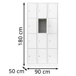 Produktbild für Schließfachschrank Lüllmann 520437, weiß